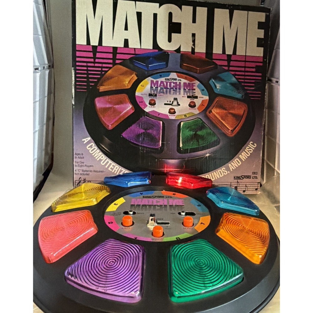 1979 Kingsford Match Me Computerized Game of Lights Sounds & Music w/ Box WORKS